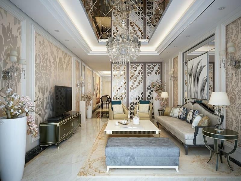 thiết kế nội thất nh&agrave; phố 4 tầng 8